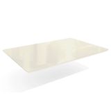 Tampo Mesa Sala De Jantar Madeirado C Vidro Ta31 80x120cm Off White Kappesberg