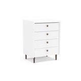 Comoda De Quarto Luisiana C 4 Gavetas Branco Politorno