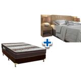 Cama Box Casal Crc Colchao Ortopedico Light Ortobom Cabeceira Plus Atacama