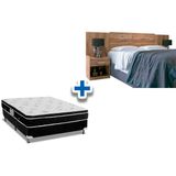 Cama Box Casal Crc Colchao Molas Physical Ortobom Cabeceira Plus Atacama