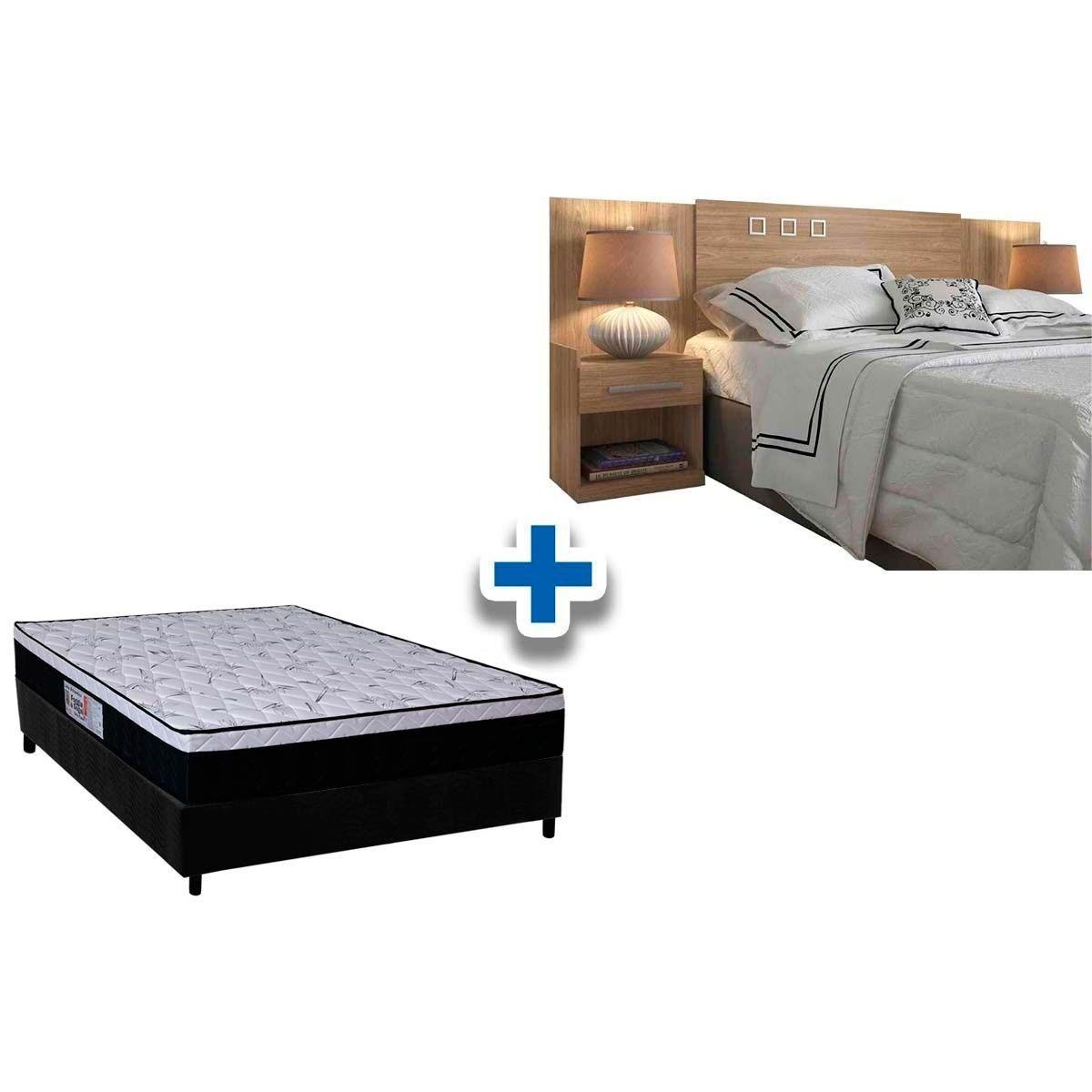 Cama Box Casal Crc Colchao Ortopedico Foggia Sogni Cabeceira Plus Atacama