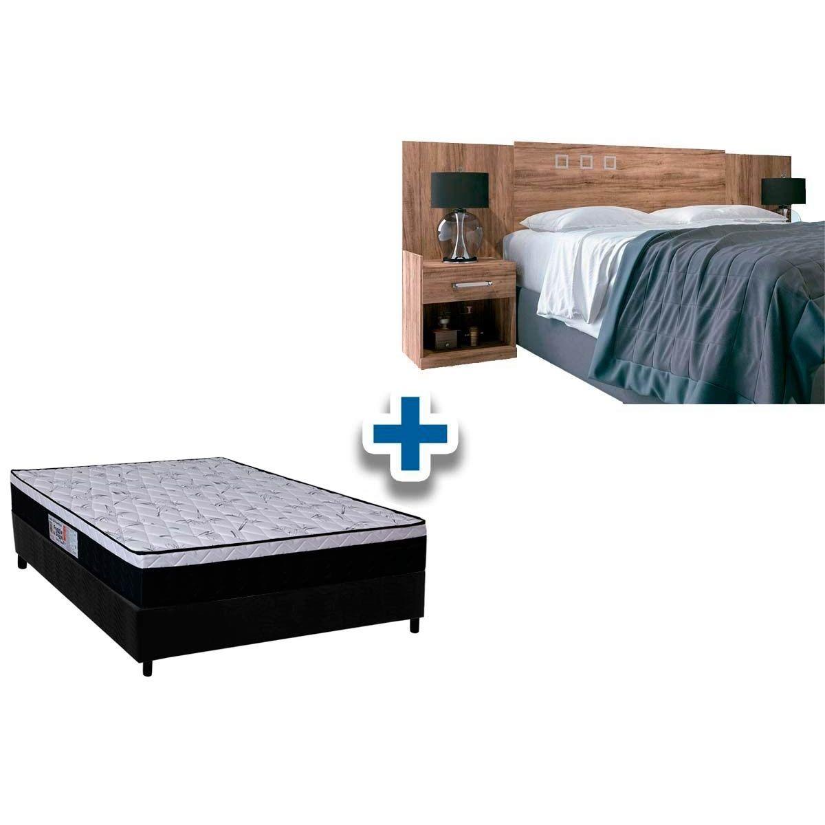 Cama Box Casal Crc Colchao Ortopedico Foggia Sogni Cabeceira Plus Atacama