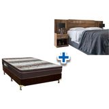Cama Box Casal Crc Colchao Ortopedico Light Ortobom Cabeceira Plus Demolicao