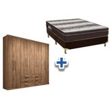 Cama Box Casal Colchao Light Ortobom Guarda Roupa Master 8 6 Atacama