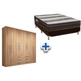 Cama Box Casal Colchao Light Ortobom Guarda Roupa Master 8 6 Atacama