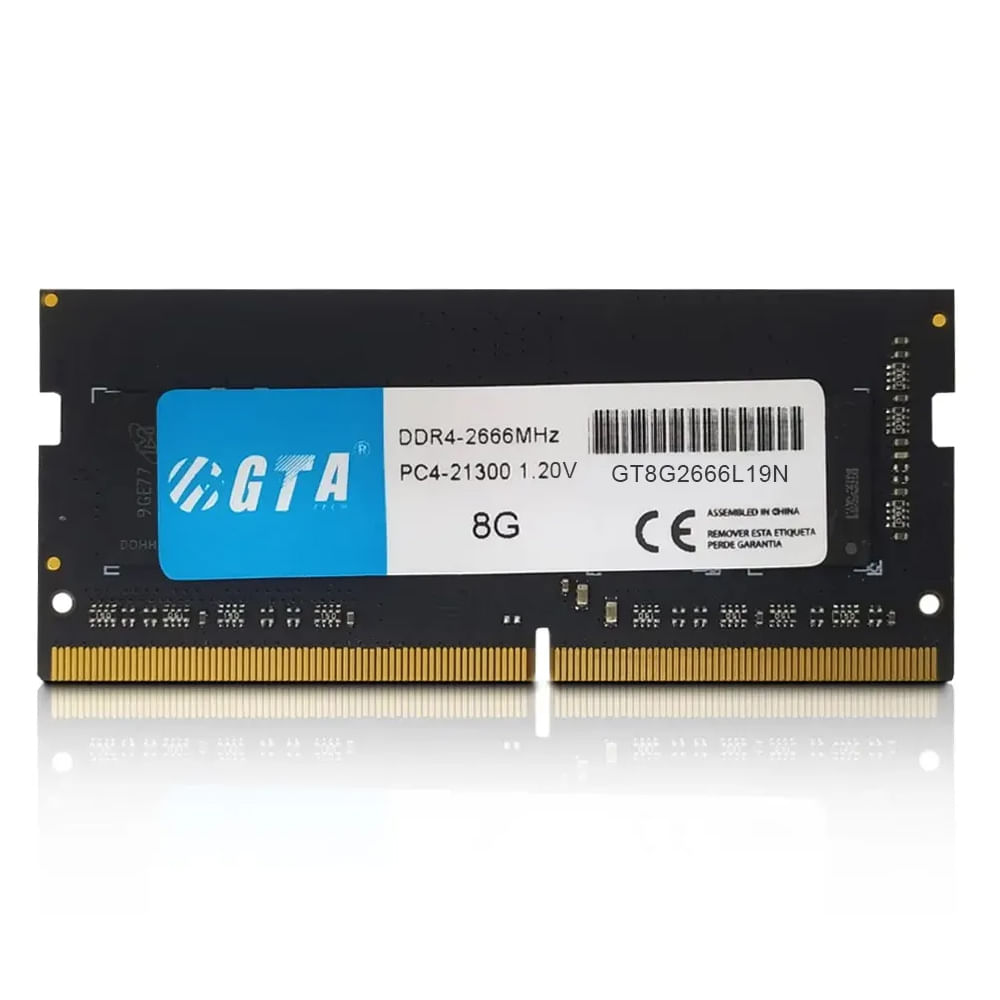 Memoria. Notebook 8gb Ddr4 2666 Cl 19 1.2v Gt8g2666l19n Gta Tech é boa?