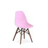 Cadeira Eames Infantil Rosa Empório Tiffany Base Em Madeira