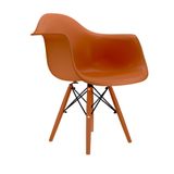 Cadeira Eames Com Braço Terracota Empório Tiffany Base Em Polipropileno