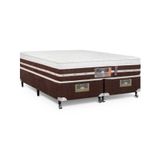 Cama Castor Queen Silver Star Air One Face Pocket Hibrido 158x198x59 + Box Castor