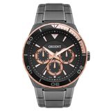 Relógio Orient Masculino Mtssm008 G1gx Preto Rose Gold