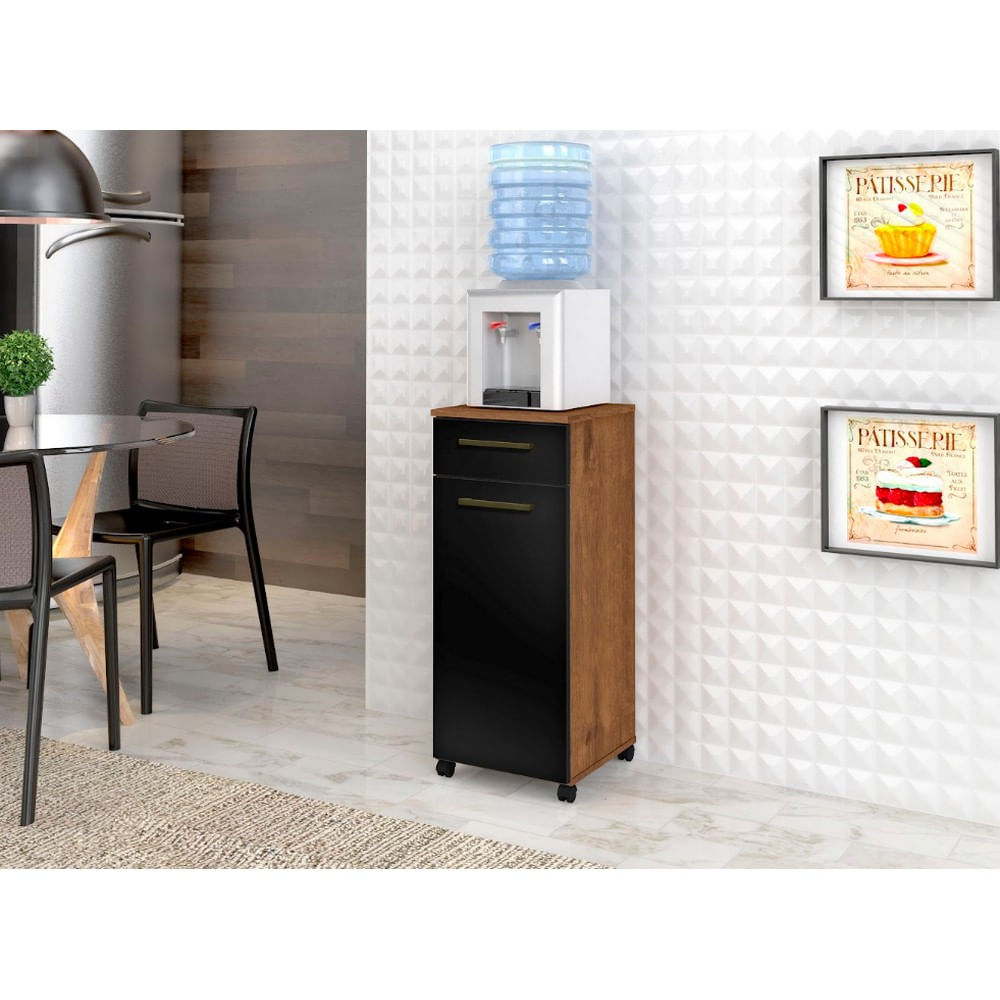 Armário Multiuso Com Rodizio Clean Com 1 Porta E 1 Gaveta Zanzini