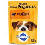 Ração Úmida Pedigree Sachê Cães Adultos Raças Pequenas Cordeiro ao Molho 100g