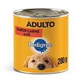 Ração Úmida Lata Pedigree Cães Adultos Patê de Carne 280g