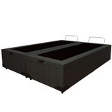 Base Para Cama Box Queen Martin Premium Com Baú Linho (47x158x198 Cm) Grafite