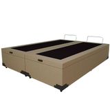 Base Para Cama Box Queen Martin Premium Com Baú Linho (47x158x198 Cm) Bege
