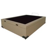 Base Para Cama Box Casal Martin Premium Com Baú Linho (47x138x188 Cm) Bege