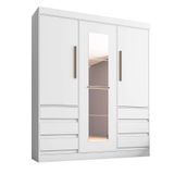 Guarda-roupa Casal Com Espelho Santoro 3 Pt 6 Gv Branco