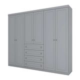 Guarda-roupa Casal Mississipi 6 Pt 4 Gv Cinza