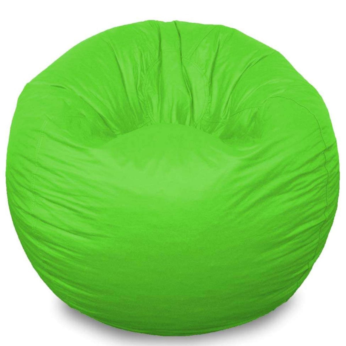 Puff Redondo em Courino Verde Limão