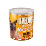 Alimento Natural Livelong Sabor Pato Para Gatos - 300 G