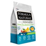 Biscoito Fórmula Natural Dog Biscuits Batata Doce, Banana E Linhaça Para Cães Adultos Raças Minis E Pequenas - 250 G