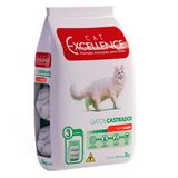 Ração Seca Cat Excellence Carne Para Gatos Adultos Castrados - 3 Kg