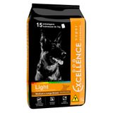 Ração Seca Dog Excellence Super Premium Light Para Cães Adultos Raças Médias E Grandes - 15 Kg