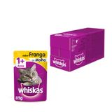 Kit Ração Úmida Whiskas Sachê Frango Ao Molho Para Gatos Adultos - 20  Unidades