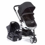 Carrinho de Bebê Travel System Safety1st Mobi 3 Rodas 4 Posições até 15 kg Preto e Prata