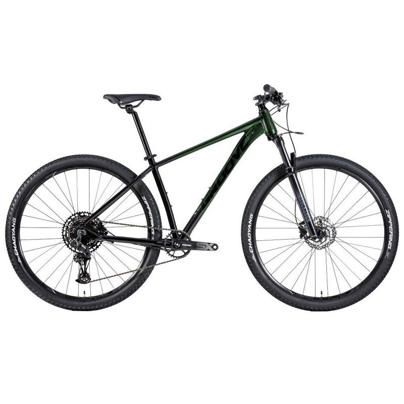 Bicicleta Groove Ska 90 T21 Aro 29 Susp. Dianteira 12 Marchas - Preto/verde