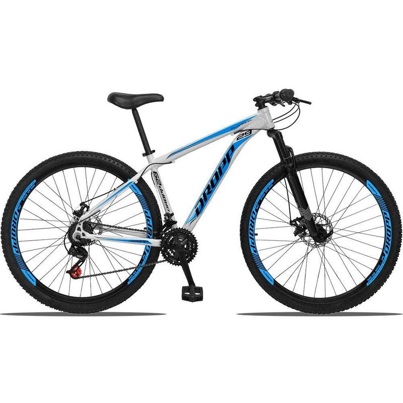 Bicicleta Dropp Aluminum Disc M T17 Aro 29 Susp. Dianteira 21 Marchas - Azul/branco