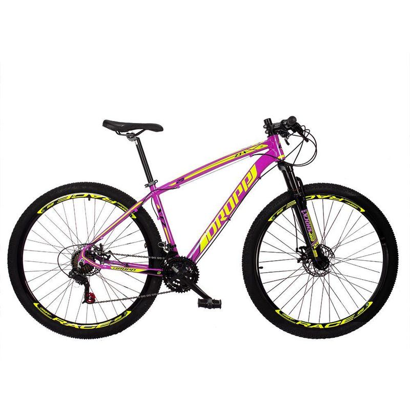 Bicicleta Dropp Z3x Disc M T19 Aro 29 Susp. Dianteira 21 Marchas - Amarelo/rosa