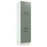Paneleiro Madesa Agata 60 Cm 3 Portas - Branco/cinza