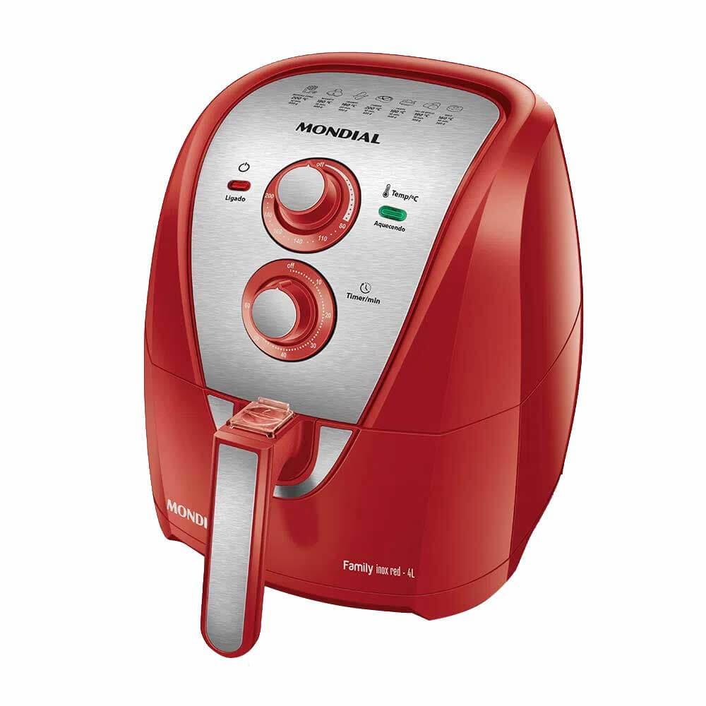 Fritadeira Elétrica Air Fryer Afn-40 Mondial 4 Litros Vermelho/inox - 127v