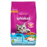 Ração Seca Whiskas Peixe Para Gatos Adultos Castrados - 900 G