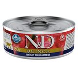 Ração Úmida Lata Farmina N&amp;d Quinoa Weight Management Para Gatos Adultos - 80 G