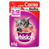 Ração Úmida Whiskas Sachê Carne Ao Molho Para Gatos Filhotes - 85 G