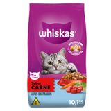 Ração Whiskas Carne Para Gatos Adultos Castrados - 10,1 Kg