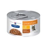 Ração Úmida Hill&#39;s Prescription Diet C/d Cuidado Urinário Multicare Frango E Vegetais Para Gatos - 82 G
