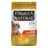 Ração Fórmula Natural Life Sabor Frango Para Gatos Adultos Castrados - 7 Kg