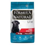 Ração Fórmula Natural Life Super Premium Para Cães Adultos De Raças Média E Grande - 15 Kg