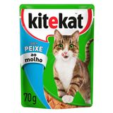 Ração Kitekat Sachê Peixe Para Gatos Adultos - 70 G