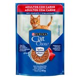 Ração Úmida Nestlé Purina Cat Chow Sachê Adultos Carne Ao Molho - 85 G