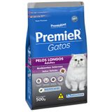 Ração Premier Pet Gatos Ambientes Internos Pelos Longos Adultos Salmão - 500 G