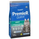 Ração Premier Pet Gatos Ambientes Internos Light Adultos Salmão - 1,5 Kg