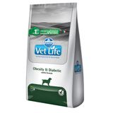 Ração Farmina Vet Life Natural Obesity &amp; Diabetic Para Cães Adultos Obesos Ou Diabéticos - 2 Kg