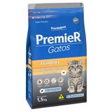 Ração Premier Pet Ambientes Internos Gatos Filhotes Frango - 1,5 Kg