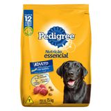 Ração Seca Pedigree Nutrição Essencial Carne Para Cães Adultos Raças Médias E Grandes - 15 Kg