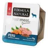 Ração Úmida Fórmula Natural Fresh Meat Gourmet Peru, Cenoura E Linhaça Para Cães Adultos - 70 G