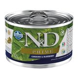 Ração Úmida Lata Farmina N&amp;d Prime Cordeiro &amp; Blueberry Para Cães Adultos - 140 G